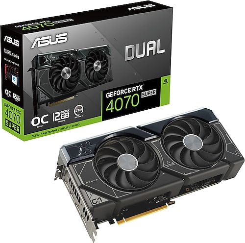 Asus RTX 4070 Super Dual OC DUAL-RTX4070S-O12G 192 Bit GDDR6X 12 GB Ekran Kartı