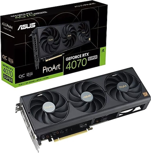 Asus RTX 4070 Super ProArt OC Edition PROART-RTX4070S-O12G 192 Bit GDDR6X 12 GB Ekran Kartı