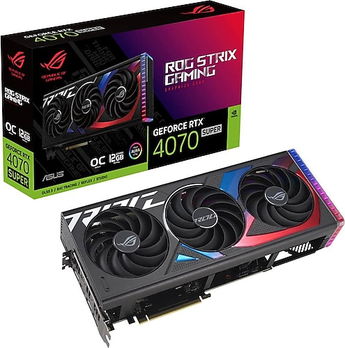 Asus RTX 4070 Super Rog Strix OC Edition ROG-STRIX-RTX4070S-O12G-GAMING 192 Bit GDDR6X 12 GB Ekran Kartı
