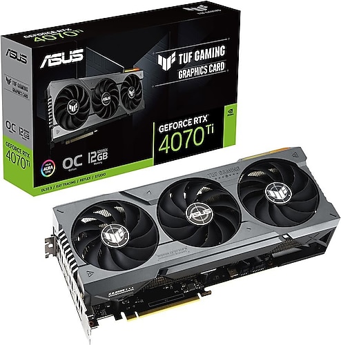 Asus RTX 4070 TI Tuf Gaming OC TUF-RTX4070TI-O12G-GAMING 192 Bit GDDR6X 12 GB Ekran Kartı