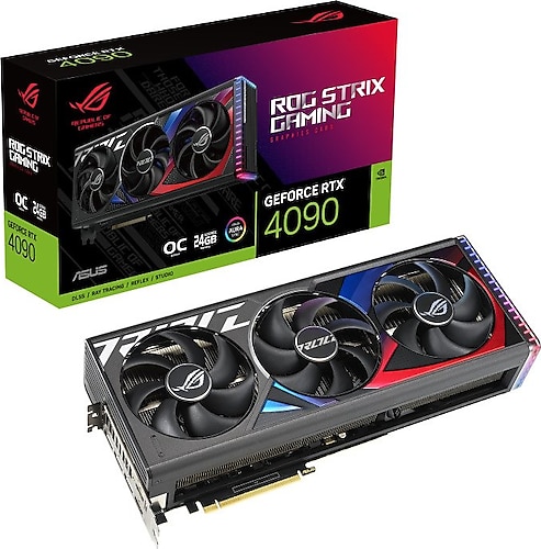 Asus RTX 4090 Rog Strix OC Edition ROG-STRIX-RTX4090-O24G-GAMING 384 Bit GDDR6X 24 GB Ekran Kartı