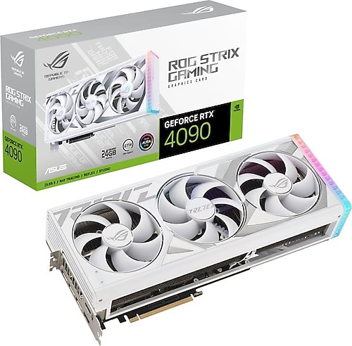 Asus RTX 4090 Rog Strix White Edition ROG-STRIX-RTX4090-24G-WHITE 384 Bit GDDR6X 24 GB Ekran Kartı