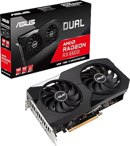 Asus RX 6600 DUAL-RX6600-8G 128 Bit GDDR6 8 GB Ekran Kartı