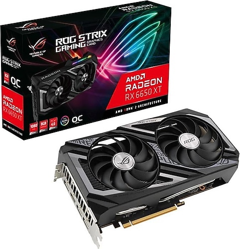 Asus RX 6650 XT Rog Strix OC ROG-STRIX-RX6650XT-O8G-V2-GAMING 128 Bit GDDR6 8 GB Ekran Kartı