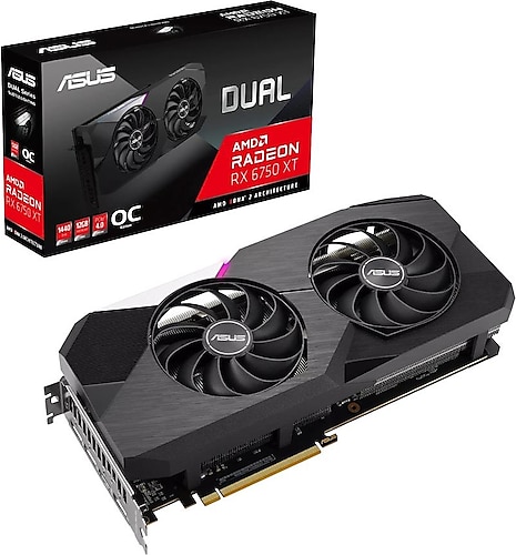 Asus RX 6750 XT Dual OC Edition DUAL-RX6750XT-O12G 192 Bit GDDR6 12 GB Ekran Kartı