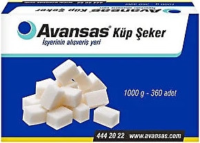 Avansas Küp Şeker 1 kg 360 Adet