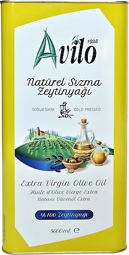 Avilo Soğuk Sıkım Natürel Sızma Zeytinyağı 5 lt