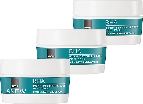 Avon Anew BHA Cilt Tonu Görünümünü Düzgünleştiren Peeling Etkili Pedler 30 pcs. Üçlü Set