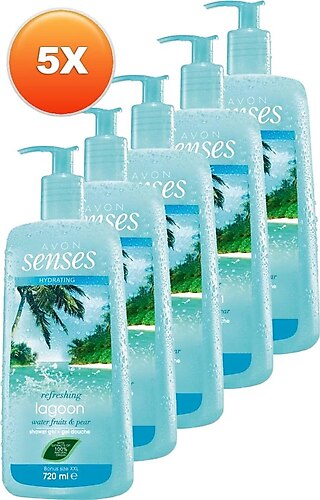 Avon Senses Lagoon Nemlendirici 720 ml 5 Adet Duş Jeli