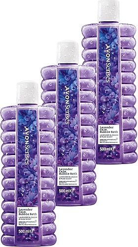 AVON Senses Lavender Calm Lavanta Kokulu Banyo Köpüğü 500 Ml. Üçlü Set