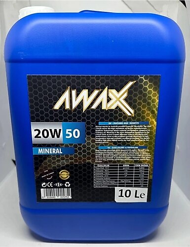Awax 20W-50 Motor Yağı 10 L