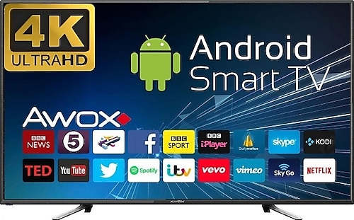 Awox B205500S Frameless 4K Ultra HD 55" 140 Ekran Uydu Alıcılı Android Smart LED TV