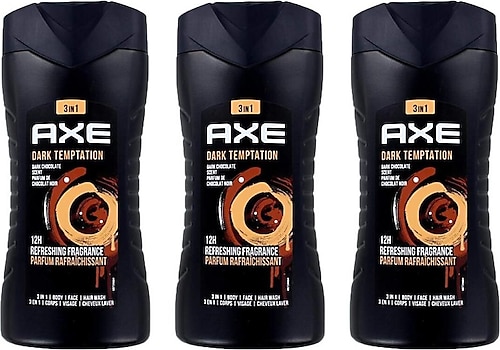 Axe Dark Temptation 3İn1 Erkek Dus Jeli 250Ml X3 Adet 3Lu Set