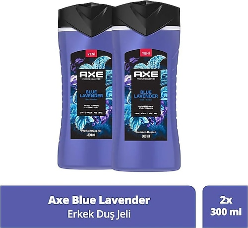 Axe Premium Collection Blue Lavender 3 in 1 Duş Jeli 300 ml 2 Adet