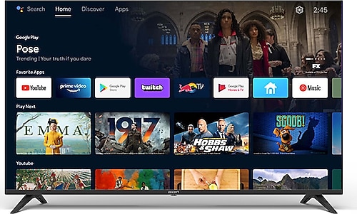 Axen AX50LEDH6886 4K Ultra HD 50" 127 Ekran Uydu Alıcılı Android Smart LED TV