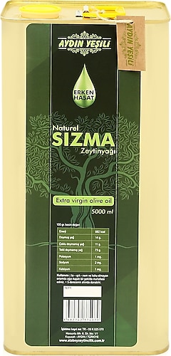 Aydın Yeşili Erken Hasat Natürel Sızma Zeytinyağı 5 lt
