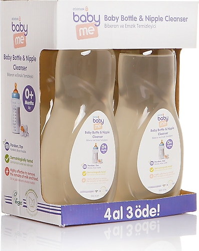 Baby&Me Likit Emzik ve Biberon Temizleyici 500 ml 4 Adet
