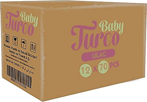 Baby Turco Leylak Kokulu 70 Yaprak 12'li Paket Islak Bebek Havlusu