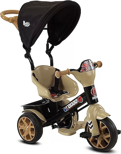 Babyhope 121 Bobo Speed Tenteli Kahverengi 3 Tekerlekli Bisiklet