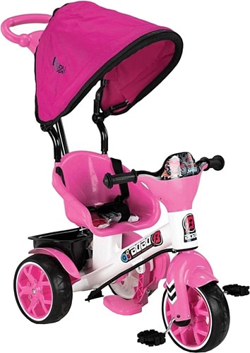Babyhope 121 Bobo Speed Tenteli Pembe 3 Tekerlekli Bisiklet