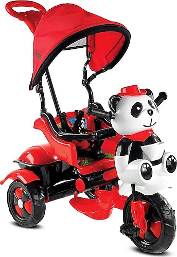Babyhope 127 Little Panda Kırmızı-Siyah 3 Tekerlekli Bisiklet