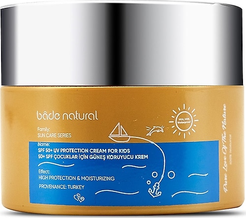 Bade Natural %100 Mineral Filtreli 50 Faktör Çocuk Güneş Kremi 50 ml