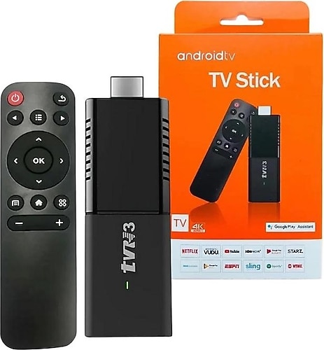 Bakeey 4K Android TV Stick Medya Oynatıcı Android 7.1 Ultra Hd Tv Box Google Play Asistan Smart Tv Wifi