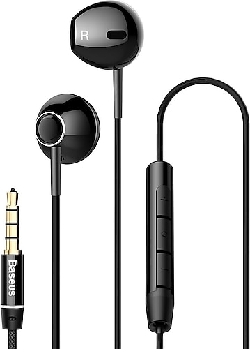 Baseus Encok H06 Siyah Mikrofonlu Kulak İçi Kulaklık