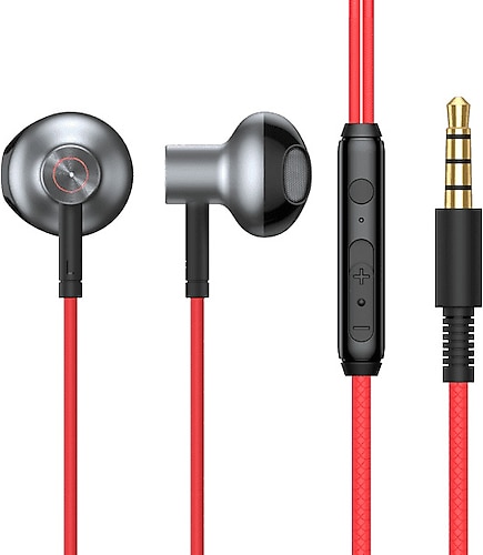 Baseus Encok H19 Kırmızı Mikrofonlu Kulak İçi Kulaklık