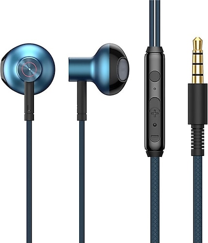 Baseus Encok H19 Mavi Mikrofonlu Kulak İçi Kulaklık