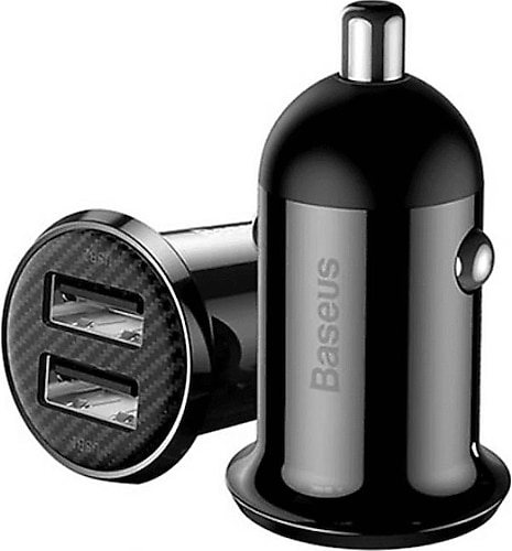 Baseus Grain Pro 4.8A Araç Şarj Cihazı Siyah