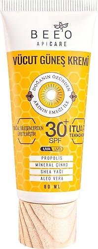 Bee'o Apicare Propolisli 50 Faktör Vücut Güneş Kremi 80 ml