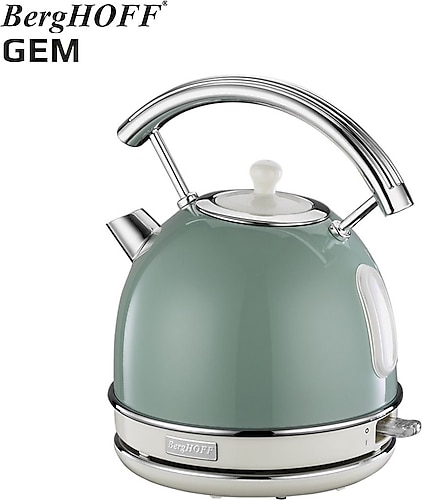Berghoff Gem Retro Yuvarlak 1.7 lt Mint Yeşil 2200 W Kettle