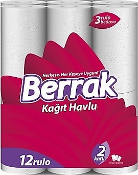 Berrak 2 Katlı 12'li Kağıt Havlu
