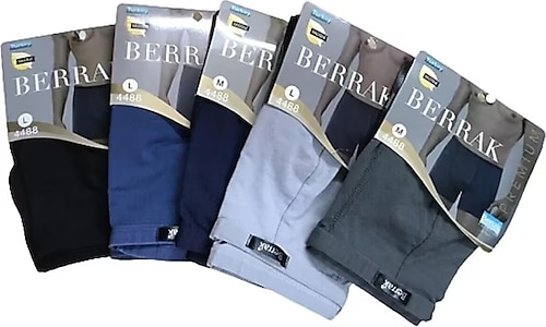 Berrak 4488 4 Adet Erkek Modal Boxer İnce Kemerli Çok Renkli Abani Classic