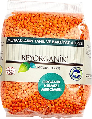 Beyorganik Organik 500 gr Kırmızı Mercimek