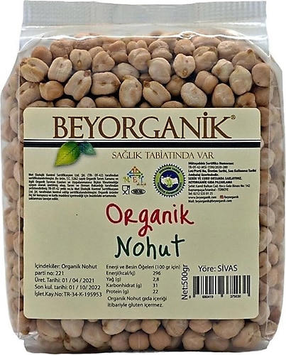 Beyorganik Organik Nohut 500 gr