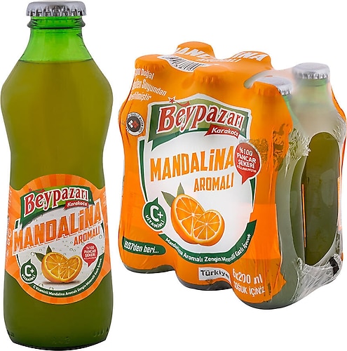 Beypazarı Mandalina Aromalı Maden Suyu 6x200 ml