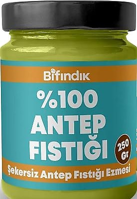 Bi Fındık Şekersiz Antep Fıstığı Ezmesi 250 gr