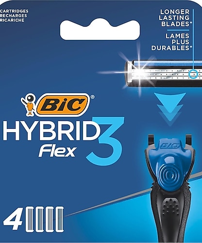 Bic Flex 3 Hybrid Yedek Tıraş Bıçağı Kartuşu 4'lü Kutu