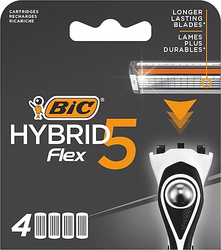 Bic Flex 5 Hybrid Yedek Tıraş Bıçağı Kartuşu 4'lü Kutu