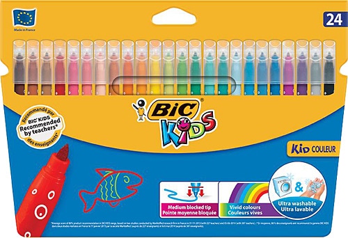 Bic Kid Couleur Ultra Yıkanabilir 24'lü Keçeli Kalem Seti