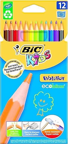 Bic Kids Evolution 12'li Kuru Boya Seti