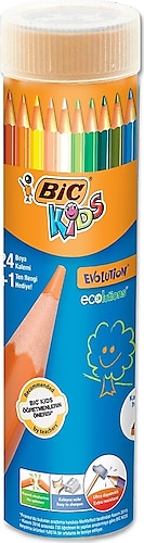 Bic Kids Evolution Metal Tüp 24+1'li Kuru Boya Seti