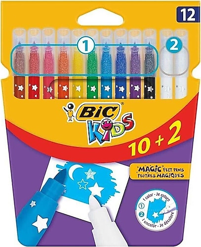 Bic Kids Magic Silinebilir 10+2 Keçeli Kalem Seti