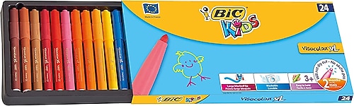 Bic Kids Visacolor XL Yıkanabilir 24'lü Jumbo Keçeli Kalem Seti