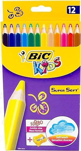 Bic Supersoft 12'li Jumbo Kuru Boya Seti