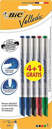 Bic Velleda 1721 4+1 Beyaz Tahta Kalemi