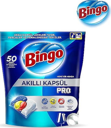 Bingo Akıllı Kapsül Pro Bulaşık Makinesi Tableti 50'li