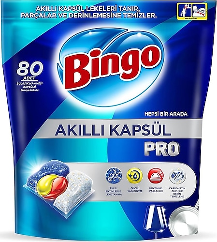 Bingo Akıllı Kapsül Pro Bulaşık Makinesi Tableti 80'li